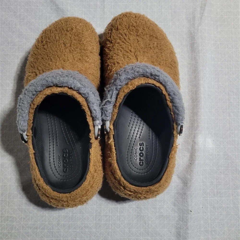 Crocs • Lil NAS X • Mega Crush • Sherpa Platform Clog Shoes • Unisex Size M6 W8